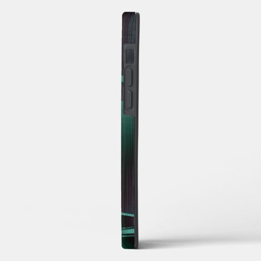 Metallic groen ontwerp geborsteld aluminium look H Case-Mate iPhone Case (Achterkant / Links)