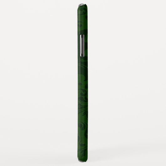 Metallic groene achtergrond met donkere groene kan Case-Mate iPhone case (Achterkant/rechts)