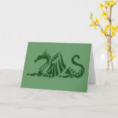 Metallic groene draak kaart (Gele Bloem)