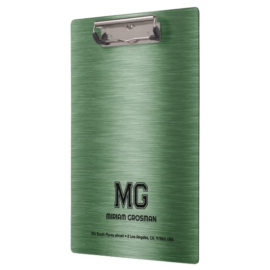Metallic groene textuur aangepaste zwarte tekst klembord (Links)