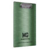 Metallic groene textuur aangepaste zwarte tekst klembord (Rechts)