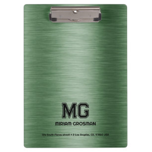 Metallic groene textuur aangepaste zwarte tekst klembord