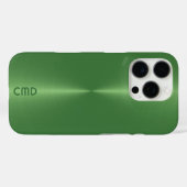 Metallic Groene Textuur Roestvrij staal Look Case-Mate iPhone Case (Achterkant (horizontaal))