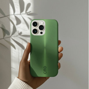 Metallic Groene Textuur Roestvrij staal Look iPhone 16 Pro Hoesje