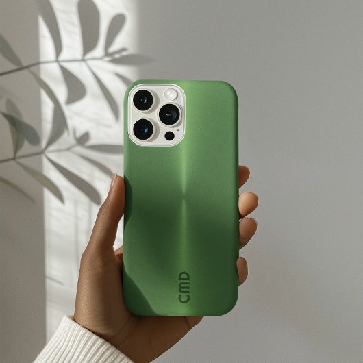 Metallic Groene Textuur Roestvrij staal Look Case-Mate iPhone Case