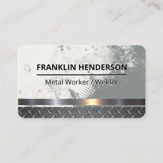 Metallic | Grunge Background | Construction Visitekaartje (Voorkant)
