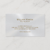 Metallic Hamer Logo | Recht | Advocaat Visitekaartje (Achterkant)