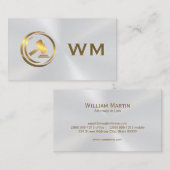 Metallic Hamer Logo | Recht | Advocaat Visitekaartje (Voorkant / Achterkant)