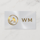 Metallic Hamer Logo | Recht | Advocaat Visitekaartje (Voorkant)