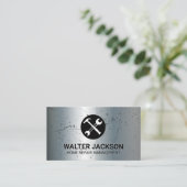 Metallic hardware tools | Grungy Scratched Visitekaartje (Staand voorkant)