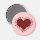 Metallic hartenmagneet, rood magneet (Voorkant / Achterkant)