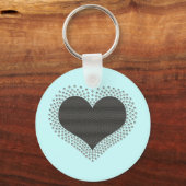 Metallic hartketting, grijs sleutelhanger (Voorkant)