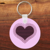 Metallic hartketting, Paars Sleutelhanger (Voorkant)