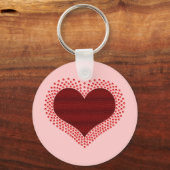 Metallic hartketting, rood sleutelhanger (Voorkant)