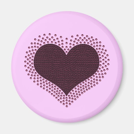 Metallic hartwals Magnet, Paars Magneet (Voorkant)