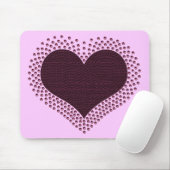 Metallic Heart Mousepad, Paars Muismat (Met muis)