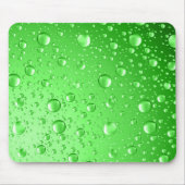 Metallic heldere groene Abstracte Regen druppels Muismat (Voorkant)