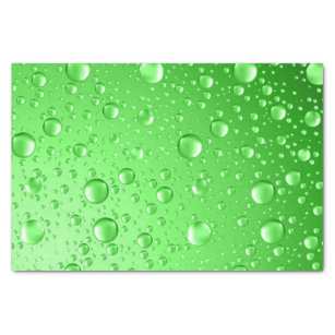 Metallic heldere groene Abstracte Regen druppels Tissuepapier