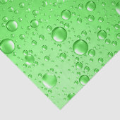 Metallic heldere groene Abstracte Regen druppels Tissuepapier (Detail)