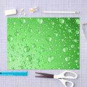 Metallic heldere groene Abstracte Regen druppels Tissuepapier (Craft)