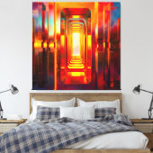 Metallic hemellucht canvas afdruk (Insitu (Slaapkamer))