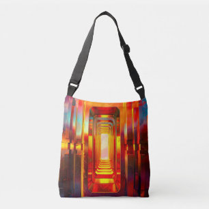 Metallic hemellucht crossbody tas
