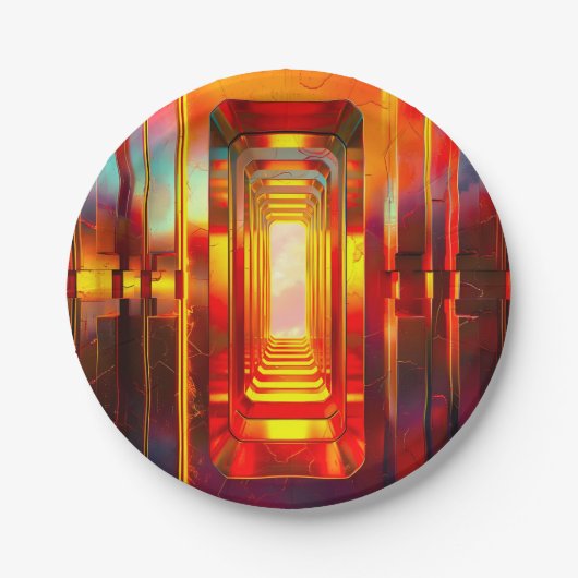 Metallic hemellucht papieren bordje (Voorkant)