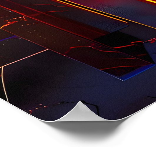 Metallic hemellucht poster (Hoek)