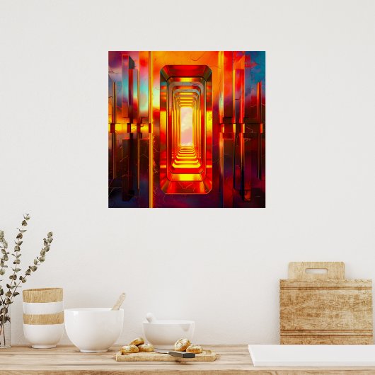 Metallic hemellucht poster (Keuken)