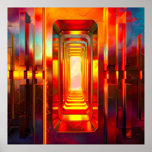 Metallic hemellucht poster