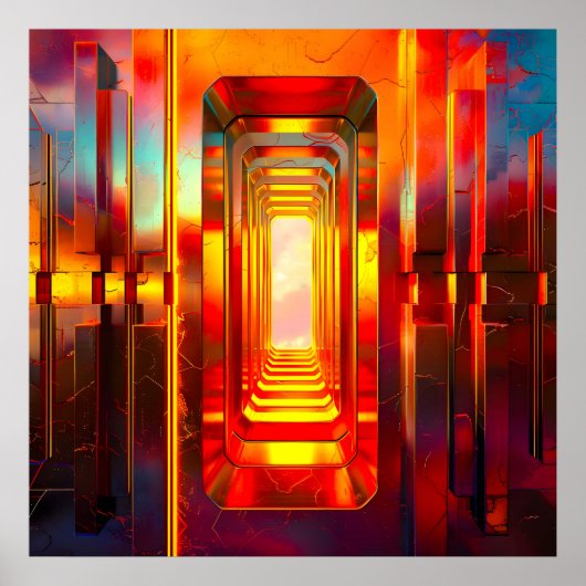 Metallic hemellucht poster (Voorkant)