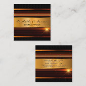 Metallic hoge glanzende achtergrond vierkante visitekaartje (Voorkant / Achterkant)