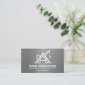 Metallic Home Renovation Structural Contractor Visitekaartje (Staand voorkant)
