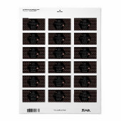 Metallic Honingraat Queen Bee Apiary Retouradres Etiket (Full Sheet)