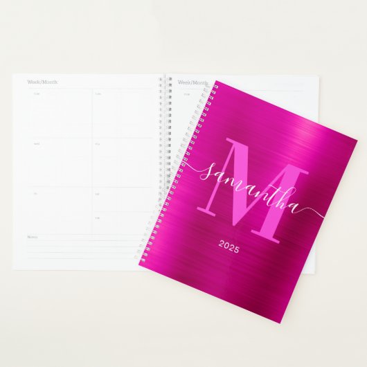 Metallic Hot Pink Signature Monogram 2025 Planner (Display)