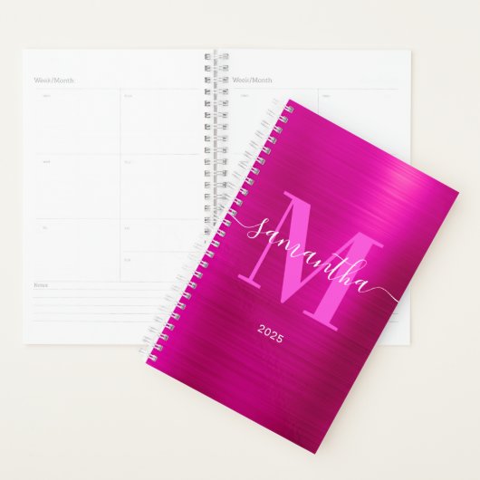 Metallic Hot Pink Signature Monogram 2025 Planner (Display)