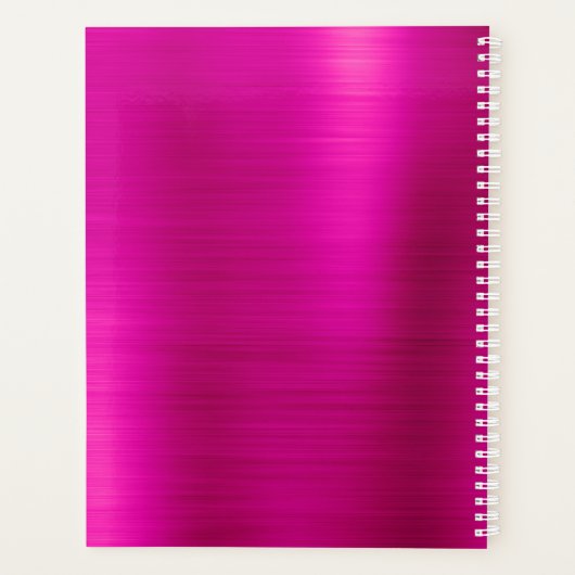 Metallic Hot Pink Signature Monogram Planner (Achterkant)