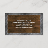 Metallic House Logo | Hout en metaal Visitekaartje (Achterkant)