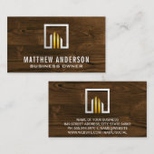 Metallic | Hout | timmerwerk Visitekaartje (Voorkant / Achterkant)