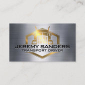 Metallic Industrial Truck Logo Visitekaartje (Voorkant)
