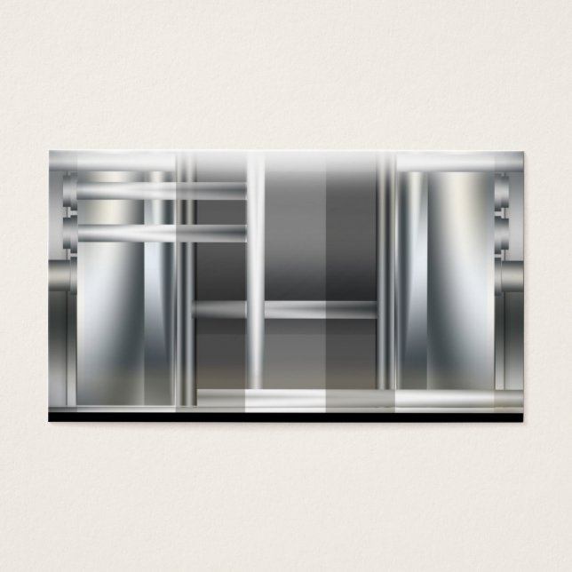 Metallic: Industriële pijpen Visitekaartjes (Voorkant)