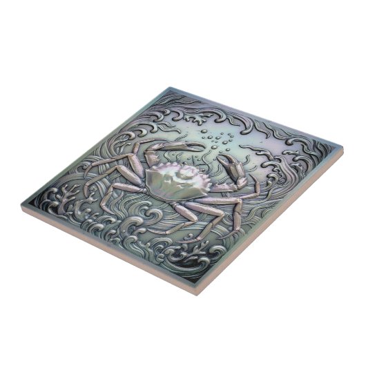 Metallic Iridescent Crab D1223 Tegeltje (Zijkant)