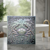 Metallic Iridescent Crab D1223 Tegeltje