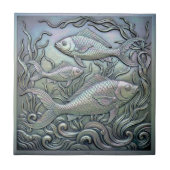 Metallic Iridescent Fish D1223 Tegeltje (Voorkant)