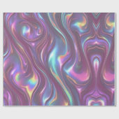Metallic Iridescent Rainbow Pink Aqua Purple Cadeaupapier (Vlak)