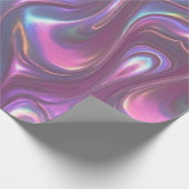 Metallic Iridescent Rainbow Pink Aqua Purple  Cadeaupapier (Hoek)