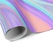 Metallic Iridescent Rainbow Pink Aqua Purple Cadeaupapier (Rol Hoek)