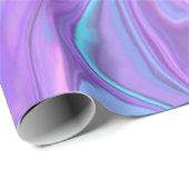 Metallic Iridescent Rainbow Pink Aqua Purple Cadeaupapier (Rol Hoek)