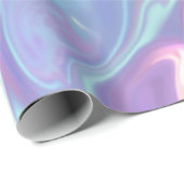 Metallic Iridescent Rainbow Pink Aqua Purple Cadeaupapier (Rol Hoek)