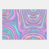 Metallic Iridescent Rainbow Pink Aqua Purple  Inpakpapier Vel (Voorkant 2)